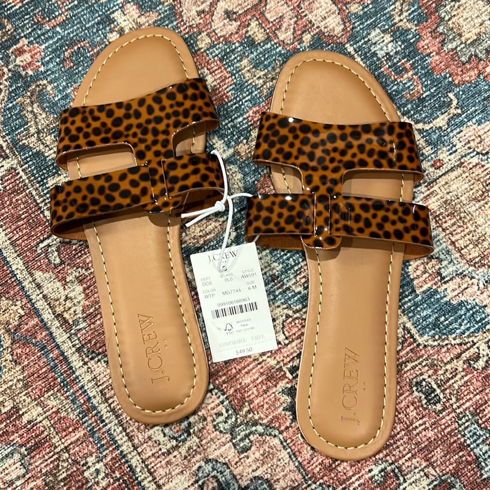 J. Crew Leopard print sandals